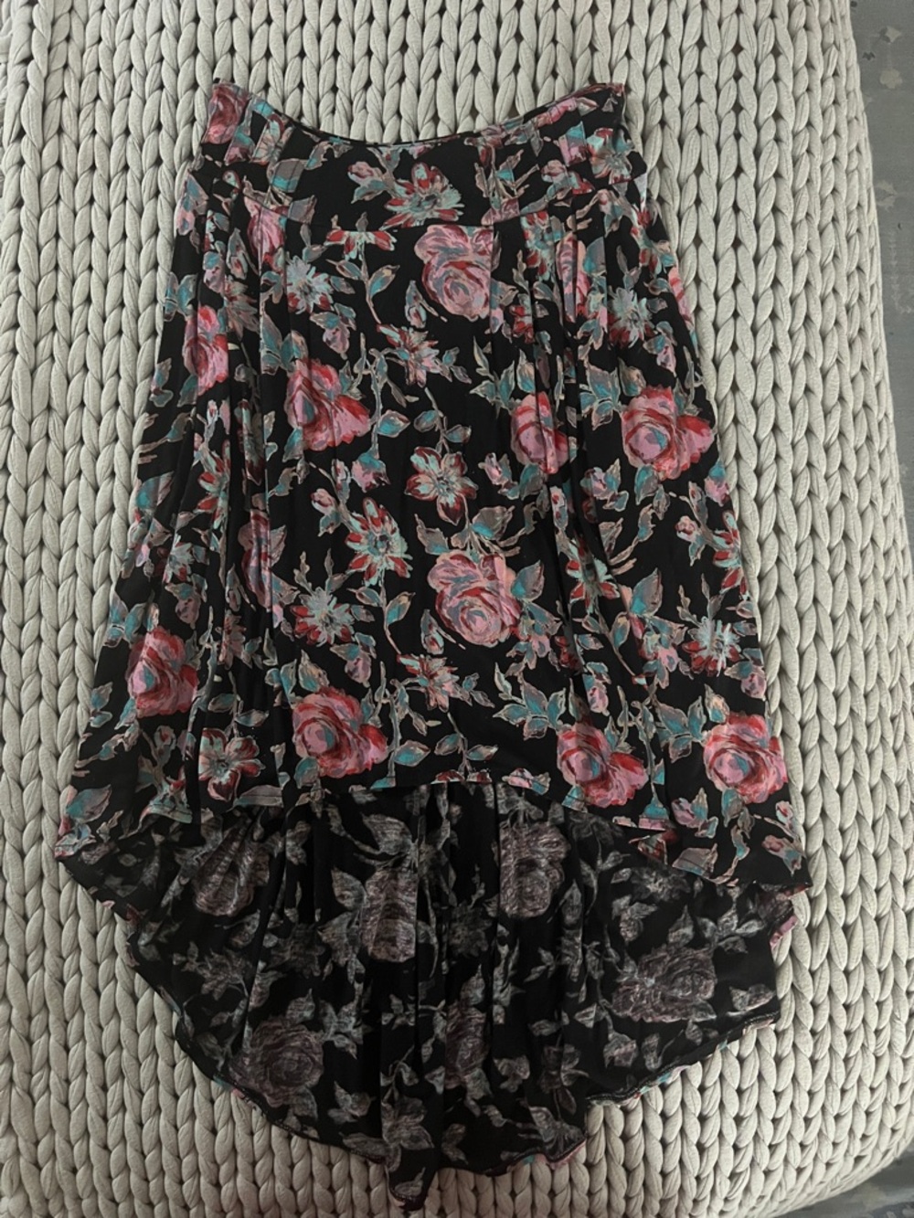 Kimchi Blue High-Low Floral Skirt